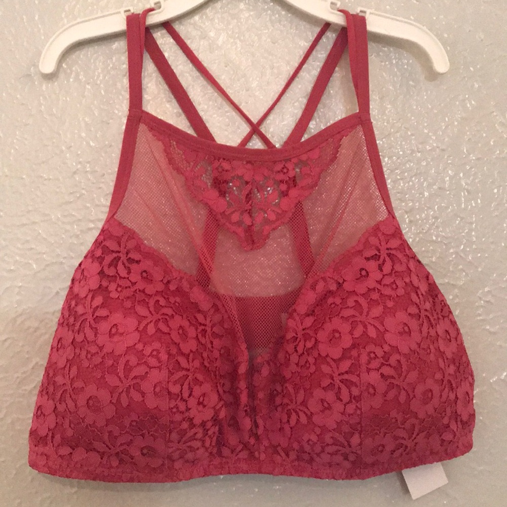 Pink high neck bralette